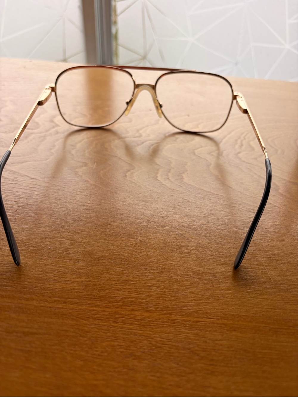 Men's Gold Frame Aviator Eyewear with Black Temple Tips Westport